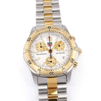 TAG Heuer 2000 Chronograph CK1121 Men's 38mm White with 18k Gold CK1121.BB0328