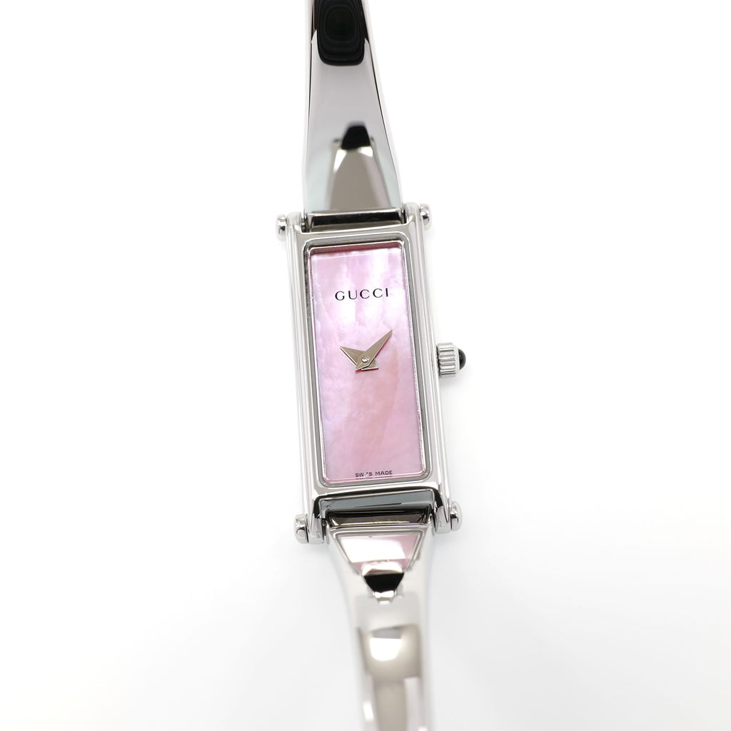 Gucci 1500L Ladies 12mm Pink Mother of Pearl - Small 15cm Bangle Stainless Steel