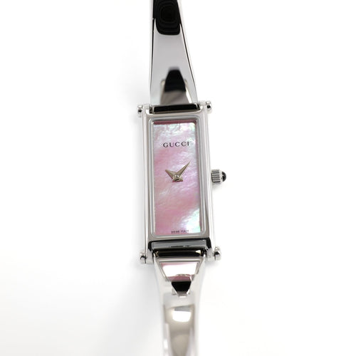 Gucci 1500L Ladies 12mm Pink Mother of Pearl - Small 15cm Bangle Stainless Steel