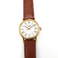 Longines Présence L4.220.2 Ladies 23mm White Roman Numeral Dial Date PVD Gold