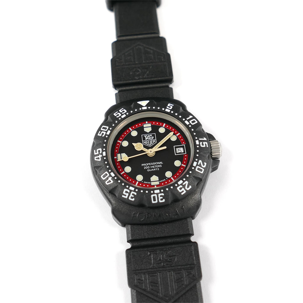 TAG Heuer Formula 1 Ladies 29mm Black & Red Retro F1 383.508 New Bezel & Strap