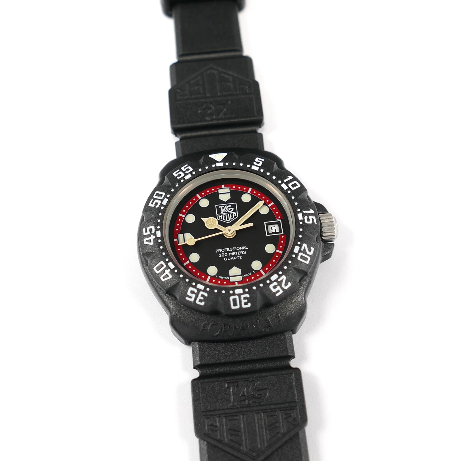 TAG Heuer Formula 1 Ladies 29mm Black & Red Retro F1 383.508 New Bezel & Strap