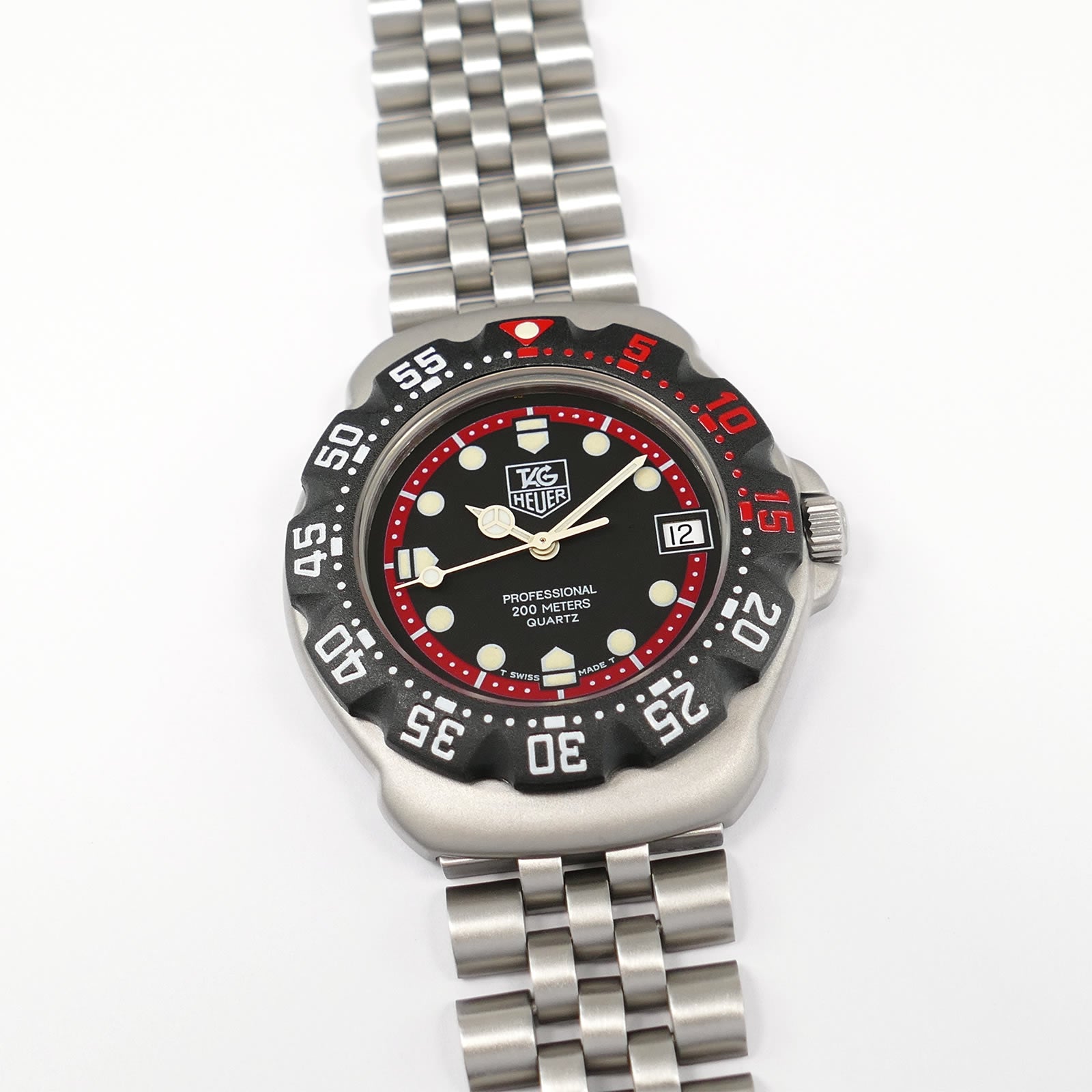 TAG Heuer Formula 1 Men's 35mm Black & Red 374.513 Retro F1 Unisex Mid Size