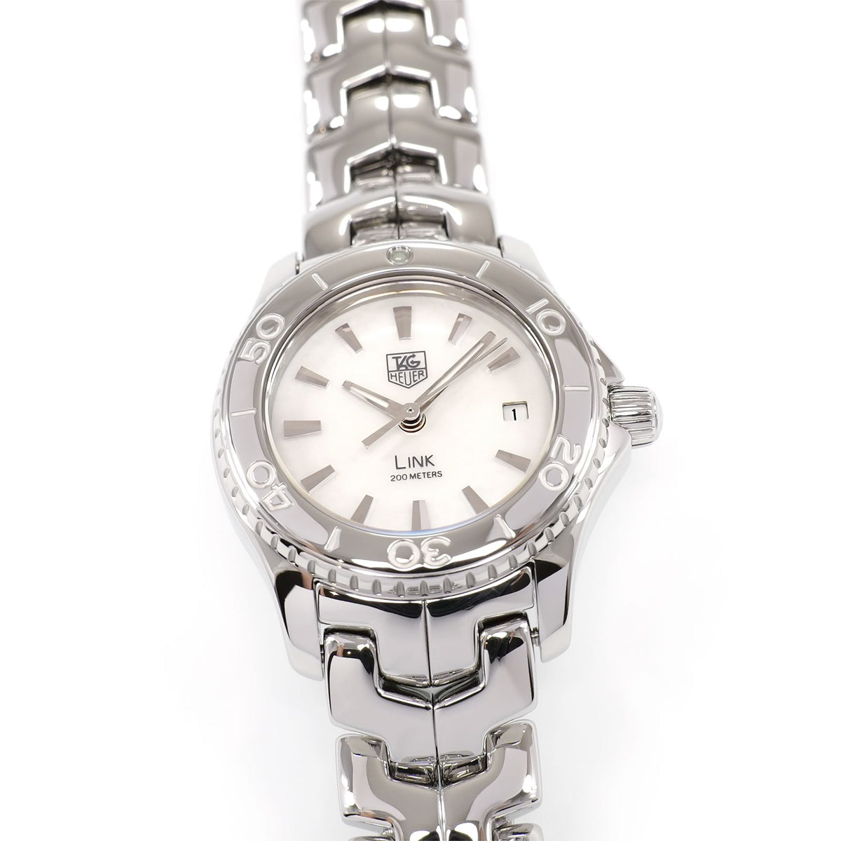 TAG Heuer Link WJ1313-0 Ladies 27mm White Mother of Pearl Dial WJ1313.BA0572