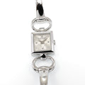 Gucci Tornabuoni 120 Ladies 19mm Silver Sunburst Dial with 4 Diamonds YA120508