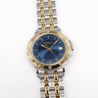 Raymond Weil Tango 5560 Blue Dial Men's 35mm Part 18k Gold Plated with Date 5560-STP-50001