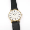 Raymond Weil Men's 31mm Vintage 18k Gold Plated White Chequered Dial 9124 Roman