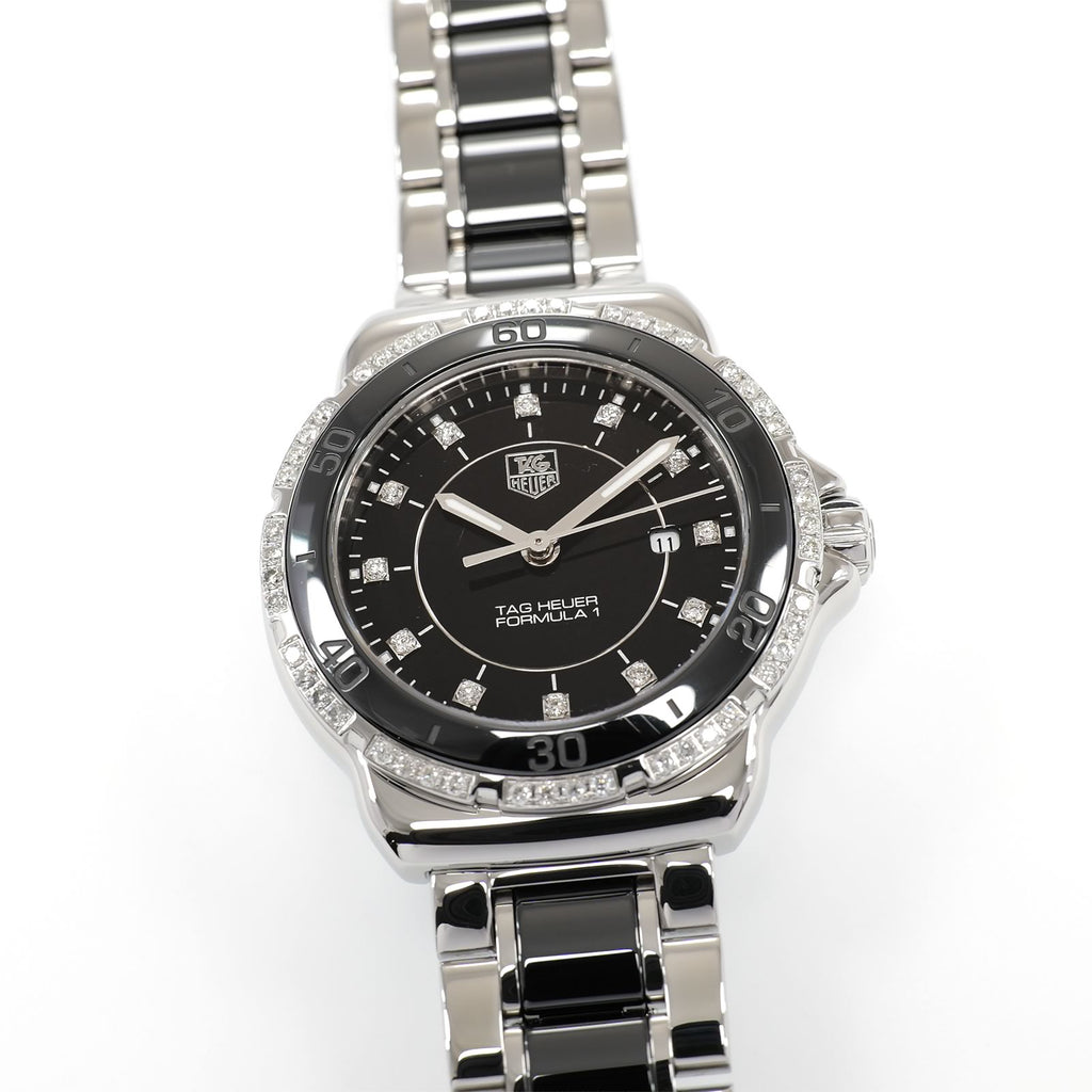 TAG Heuer Formula 1 Ladies 32mm WAH1312 Black Ceramic 60 Diamonds WAH1312.BA0867