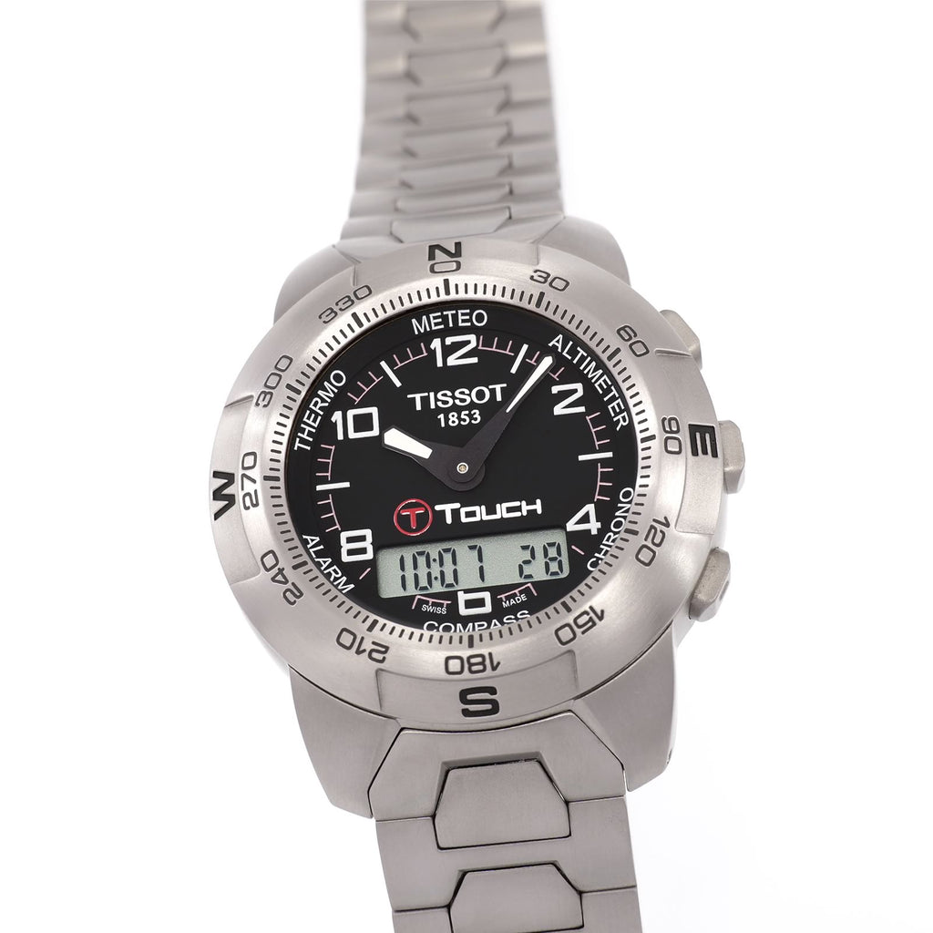 Tissot T-Touch Z253/353 Men's 41mm Titanium Black Arabic Dial T33.7.798.51A Box