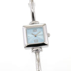 Gucci 1900L Ladies 19mm Blue Dial Square Watch - 16.5cm Bangle Stainless Steel