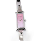 Gucci 1500L Ladies 12mm Pink Mother of Pearl Bangle Watch - Rectangular - Quartz