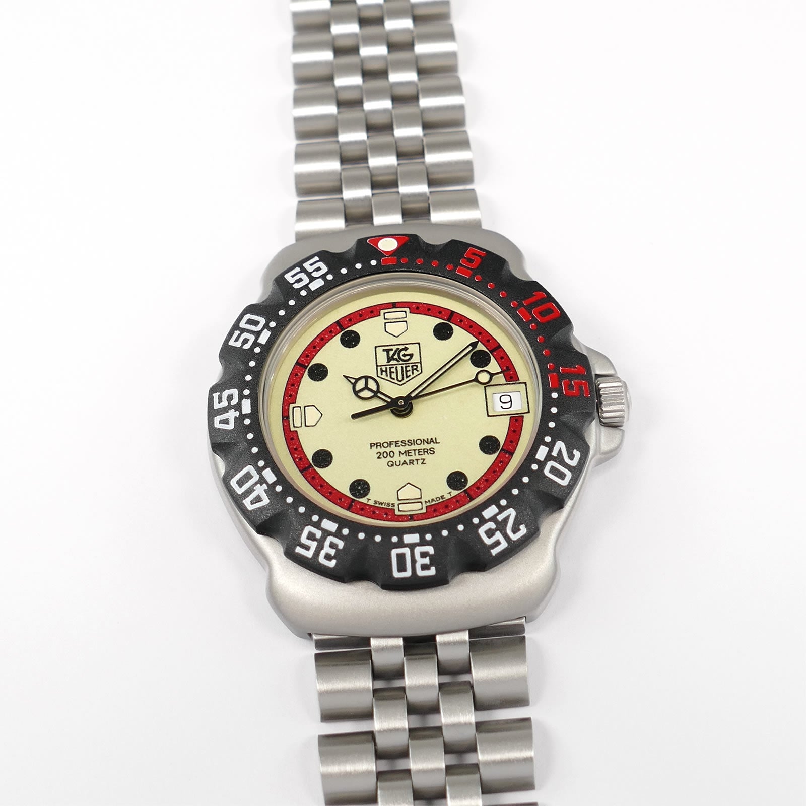TAG Heuer Formula 1 Men's Luminous Dial WA1211 F1 35mm New Bezel Red Accents