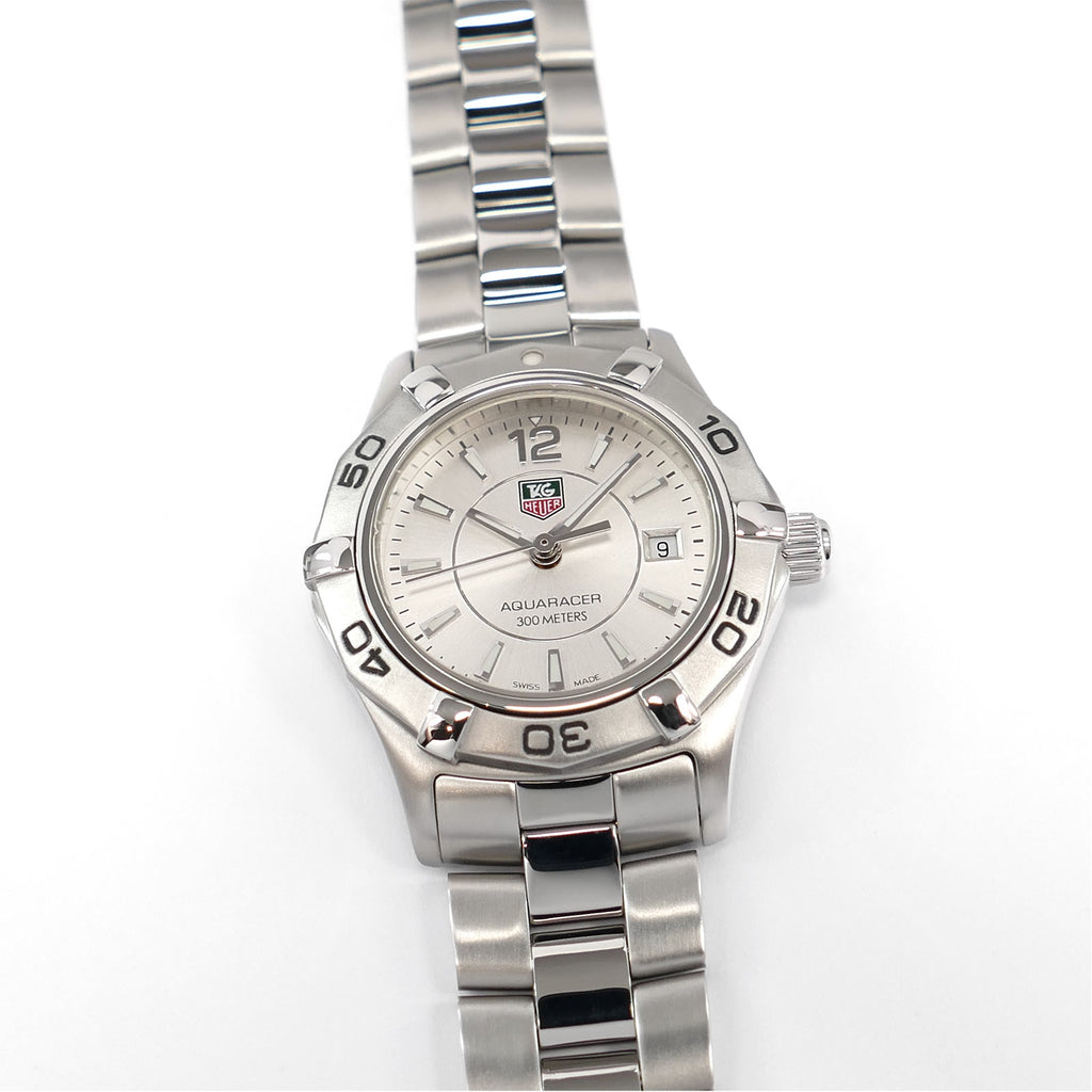 TAG Heuer Aquaracer WAF1412 Silver Dial Box & Papers Ladies 27mm WAF1412.BA0823