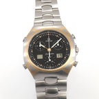 Omega Seamaster Polaris Men's 38mm Black Chronograph 18k Gold