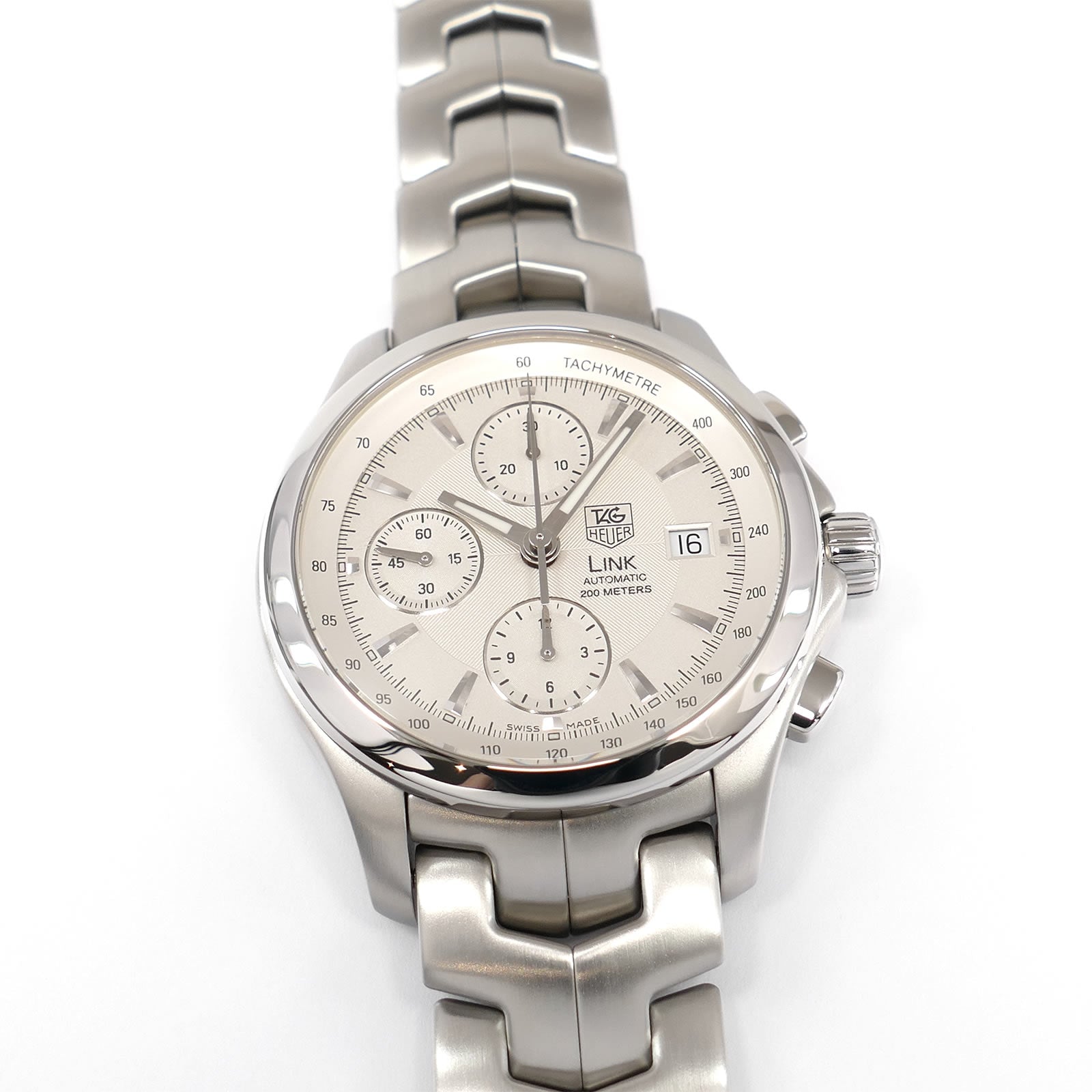 TAG Heuer Link Chronograph CJF2111 Men's 42mm Automatic Silver CJF2111.BA0576