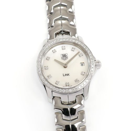 TAG Heuer Link WJF1417 Ladies 24mm Mother of Pearl 63 Diamonds WJF1417.BA0859