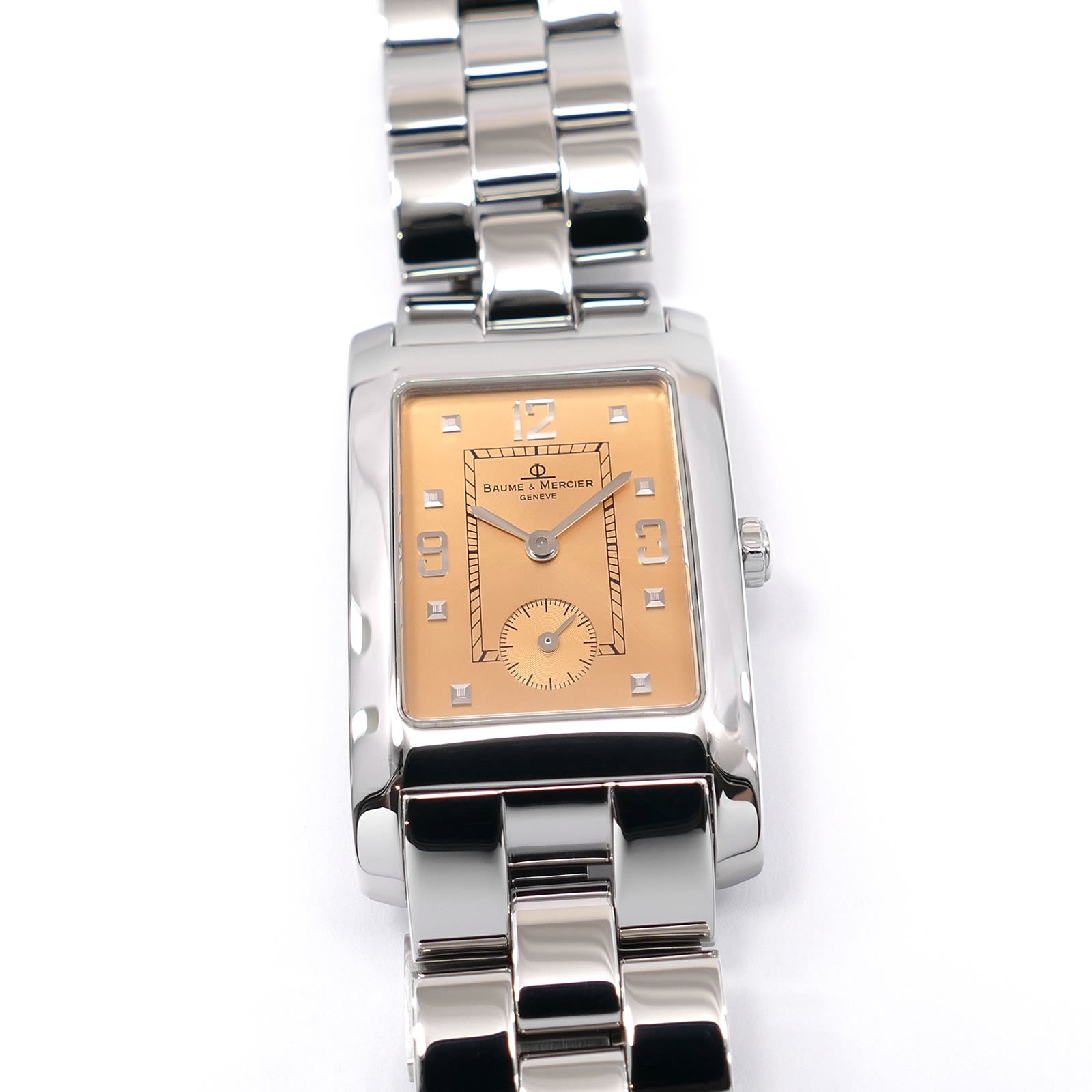 Baume & Mercier Hampton Copper Rectangular Sunburst Dial Men's 24mm MV045063