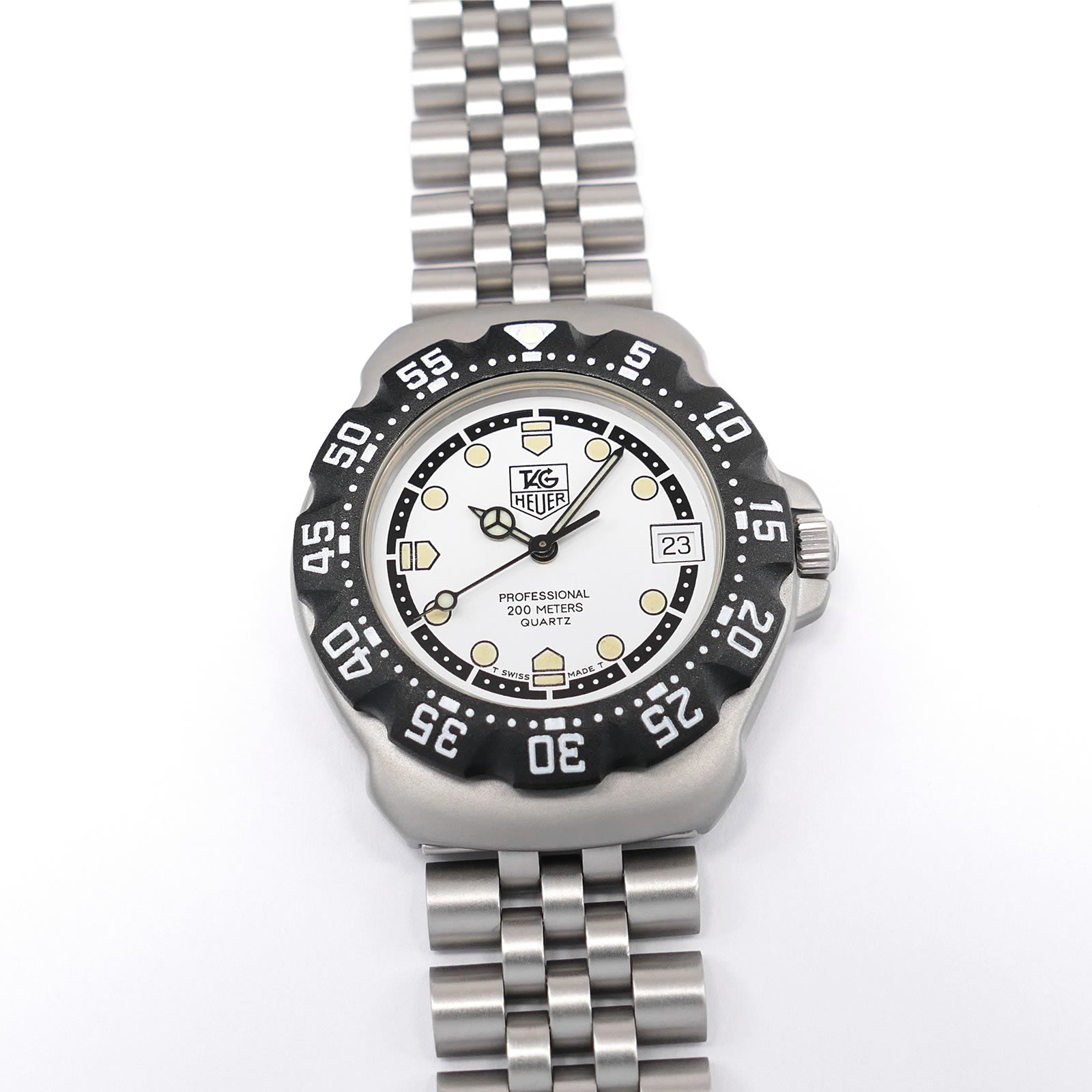 TAG Heuer Formula 1 White & Black WA1218 Retro F1 Mid Size Men's 35mm Unisex