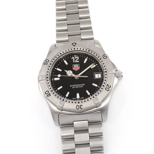 TAG Heuer 2000 WK1110-0 Men's 38mm Black Dial Classic Professional WK1110.BA0317