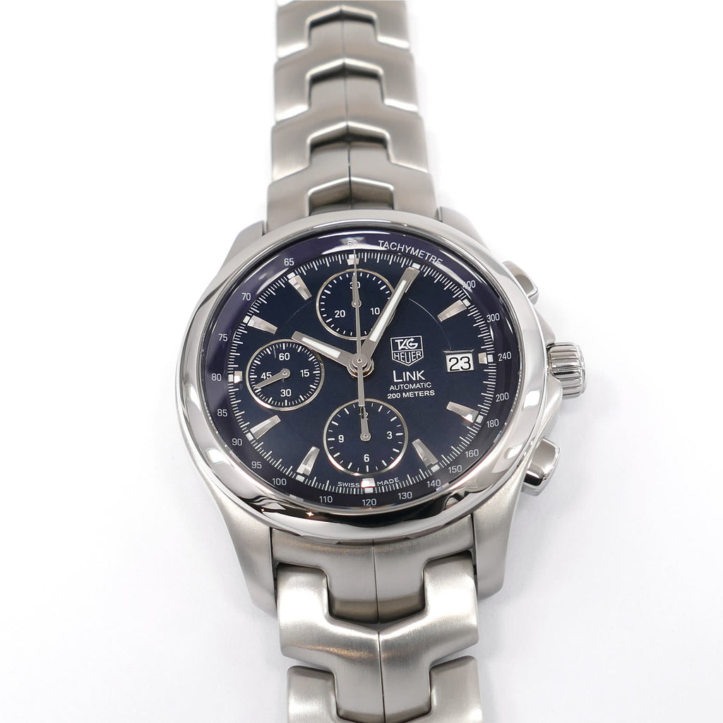 TAG Heuer Link Chronograph CJF2112 Automatic Blue Dial Men's 42mm CJF2112.BA0576