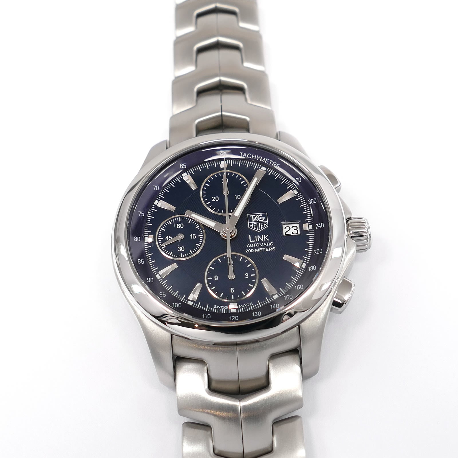 TAG Heuer Link Chronograph CJF2112 Automatic Blue Dial Men's 42mm CJF2112.BA0576