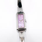 Gucci G-Line 109 Pink Mother of Pearl 2 Diamonds Ladies YA109520 Bangle Watch
