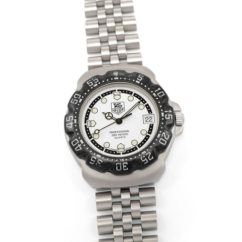 TAG Heuer Formula 1 WA1218 Men's 35mm White and Black Mid Size Vintage Unisex F1