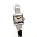 Gucci G-Frame YA128504 Ladies 14mm Mirror Dial Square 128.5 Steel Bangle