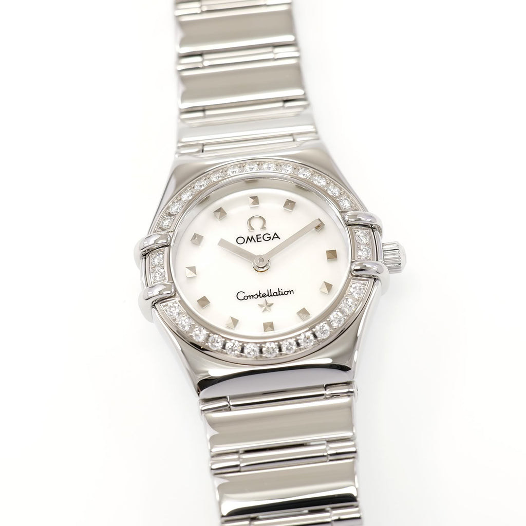 Omega Constellation 1465.71.00 Ladies 22mm White Mother of Pearl 30 Diamonds