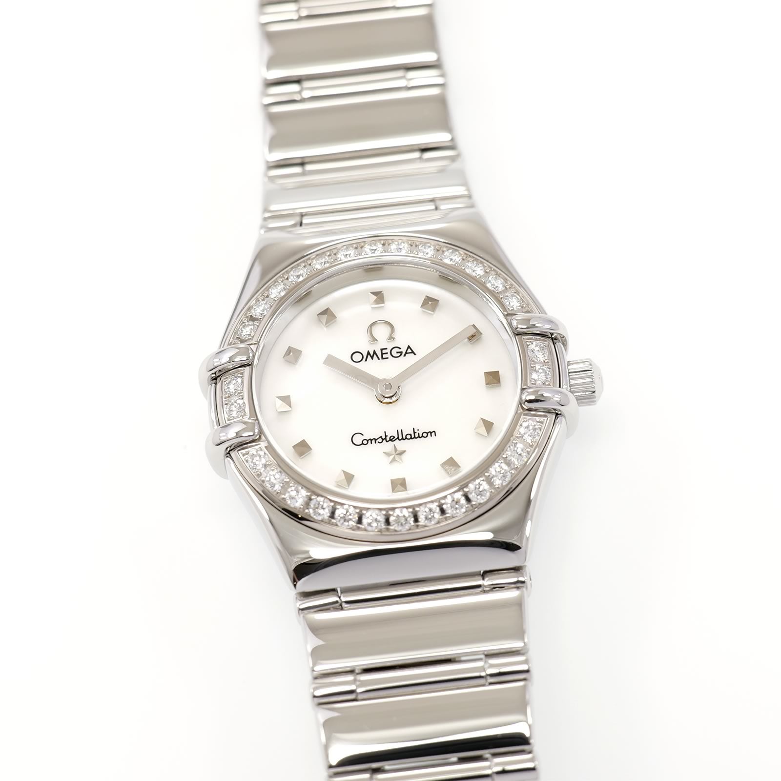 Omega Constellation 1465.71.00 Ladies 22mm White Mother of Pearl 30 Diamonds