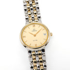Omega De Ville 7280.63.00 Cream Dial Ladies 24mm Solid 18k Gold & Steel Two Tone