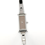 Gucci 1500L Ladies 12mm Brown Rectangular Dial on 16.5cm Bangle Stainless Steel