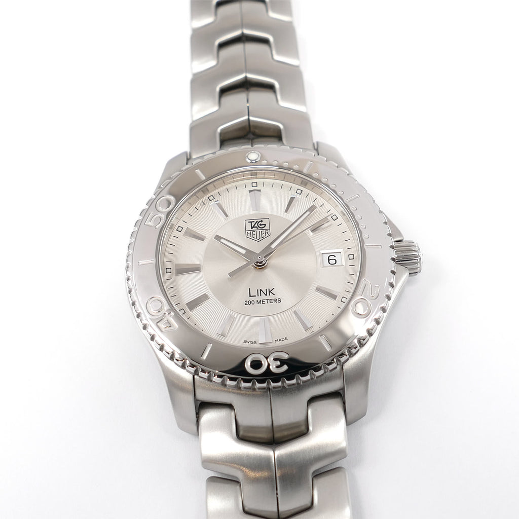 TAG Heuer Link WJ1111-0 Silver Dial Men's 39mm Full Size Date WJ1111.BA0570