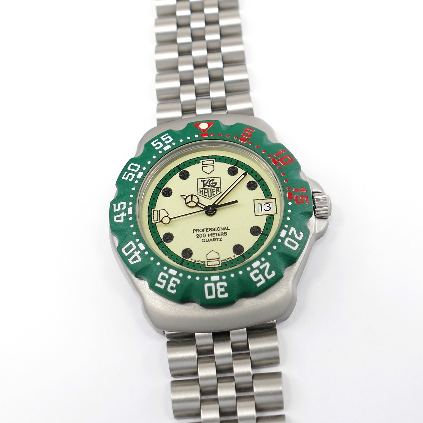 TAG Heuer Formula 1 Luminous Green 372.513 Men's 35mm Mid Size Unisex Retro F1 WA1212