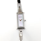 Gucci 1500L Ladies 12mm Pink Mother of Pearl Rectangular Bangle Watch Quartz