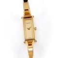 Gucci 1500L Ladies 12mm Champagne Dial 18k Gold Plated 16.5cm Bangle Quartz