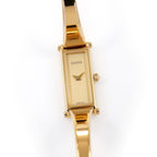 Gucci 1500L Ladies 12mm Champagne Dial 18k Gold Plated 16.5cm Bangle Quartz