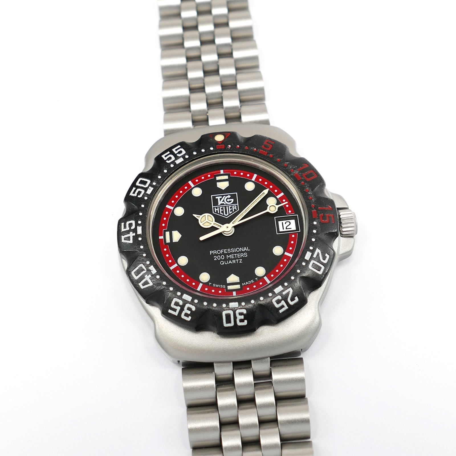 TAG Heuer Formula 1 WA1214 Black and Red Men's 35mm Mid Size Unisex Retro F1