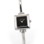 Gucci 1900L Ladies 19mm Black Dial Square Watch - Small Bangle 15.5cm - Quartz