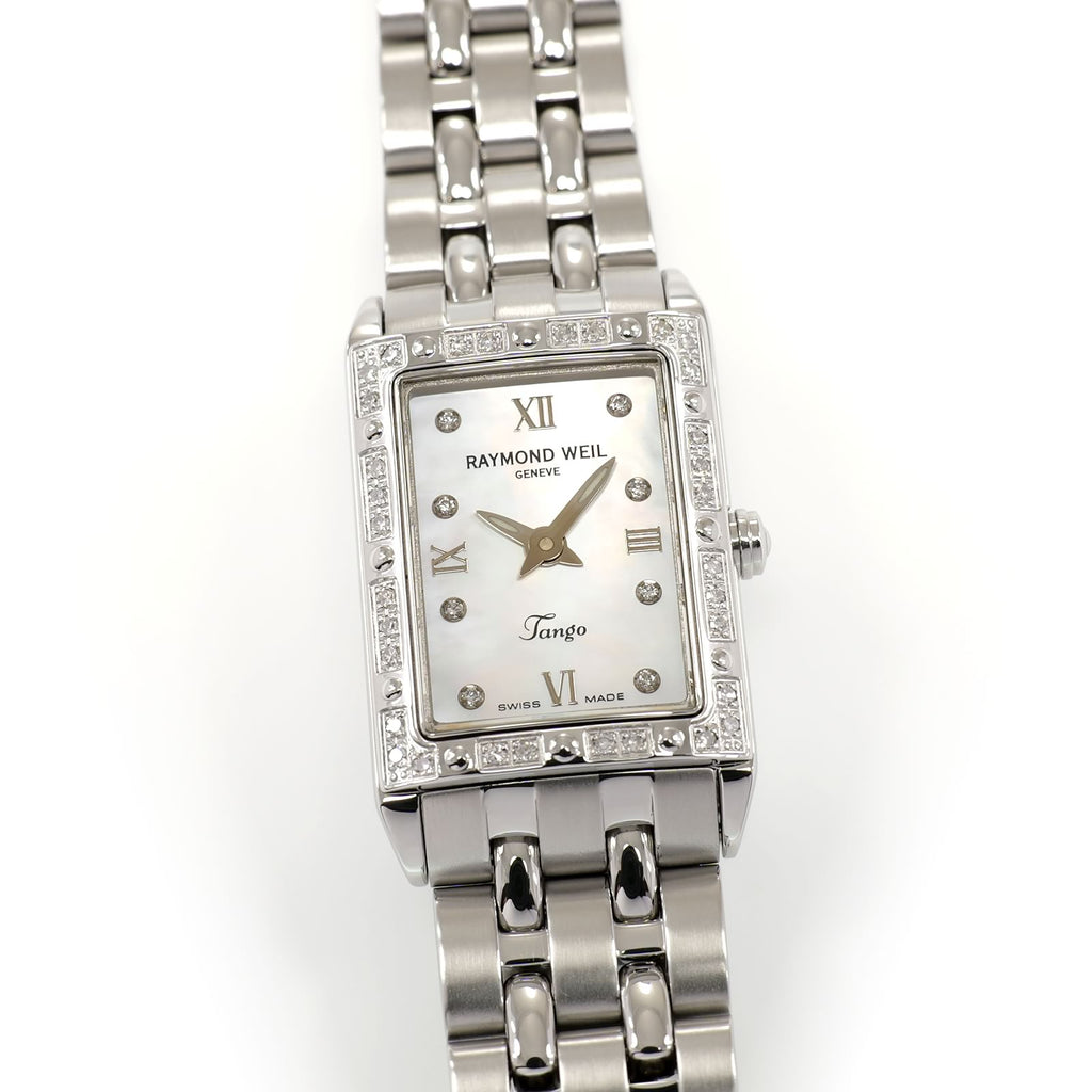 Raymond Weil Tango 5971 Ladies 18mm Mother of Pearl & 40 Diamonds 5971-STS-00995