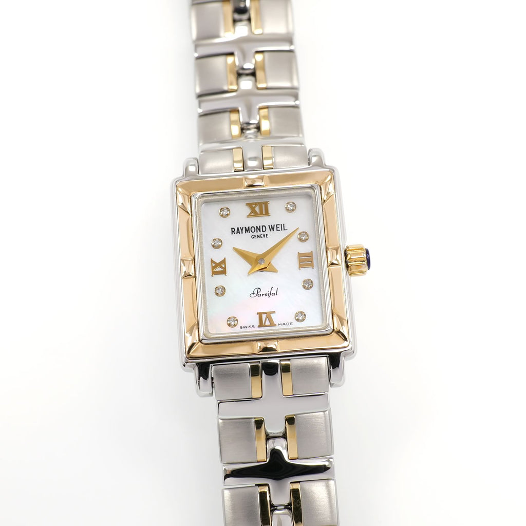 Raymond Weil Parsifal 9630 White Mother of Pearl Dial & 18k Gold 9630-STG-00995