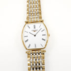 Longines La Grande Classique L4.705.2 Men's 30mm Tonneau Gold PVD White Dial