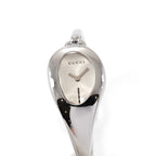 Gucci Horsebit 103 Ladies 22mm Silver Sunburst Dial on Bangle YA103505 Teardrop