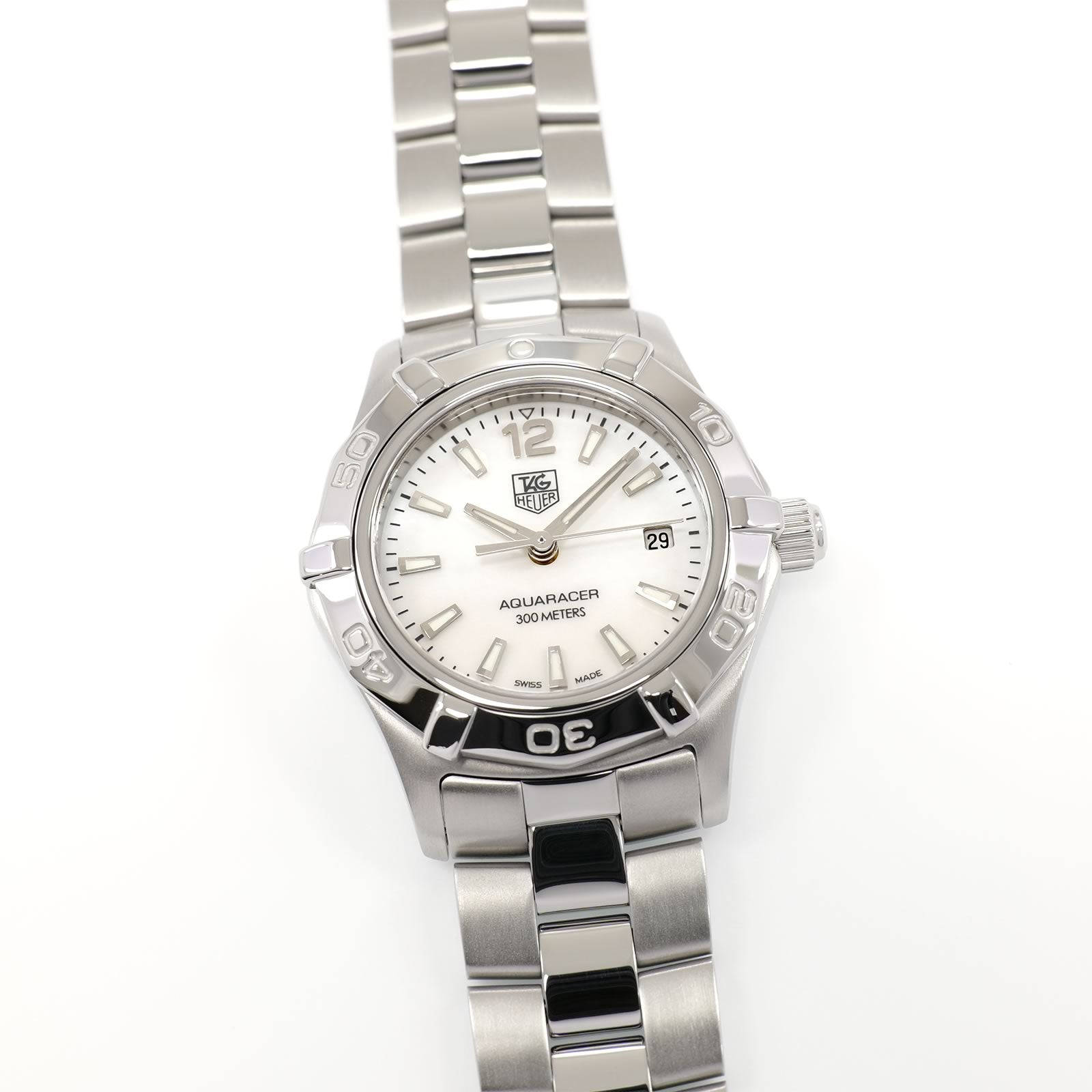 TAG Heuer Aquaracer WAF1414 Ladies 27mm White Mother of Pearl WAF1414.BA0823