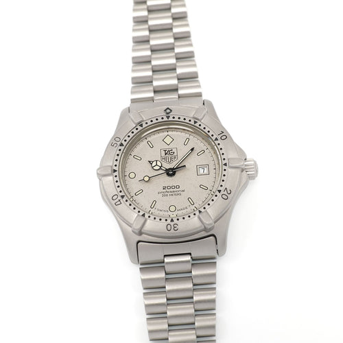 TAG Heuer 2000 Vintage 962.215 Ladies 30mm Silver/Grey Dial Professional Date