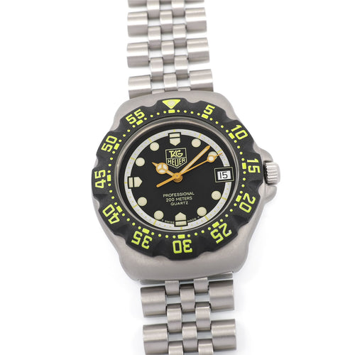 TAG Heuer Formula 1 WA1216 Men's 35mm Black & Yellow - Box & Papers F1 Mid Size