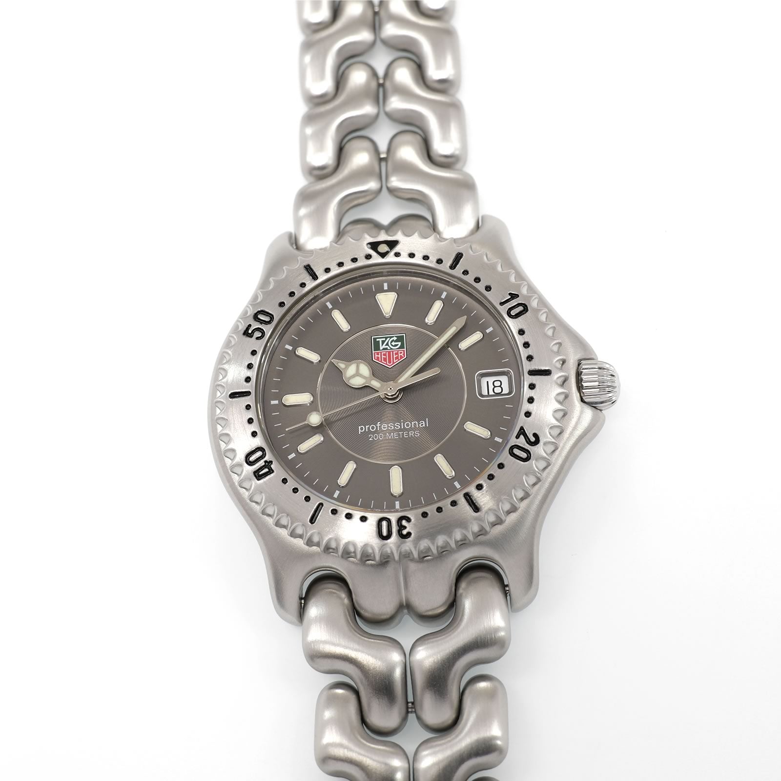 TAG Heuer SEL Grey Dial Men's Full Size 38mm Date Sports Elegance Link WG1113