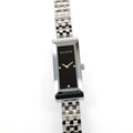 Gucci G-Frame 127.5 Ladies 14mm Black Rectangular with 3 Diamonds YA127504
