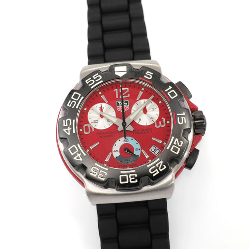 TAG Heuer Formula 1 CAC1112 Men's 41mm Red Chronograph CAC1112.BT0705 F1 Chrono