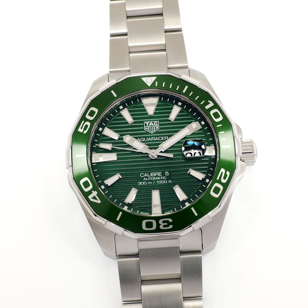 TAG Heuer Aquaracer WAY201S Men's 43mm Green Calibre 5 Automatic WAY201S.BA0927